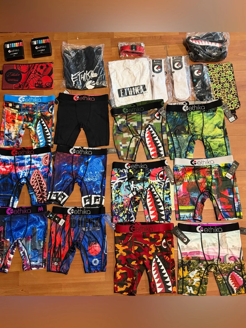 Kids boxer briefs, medium and large accessories clothing bundle boys ETHIKA MX4